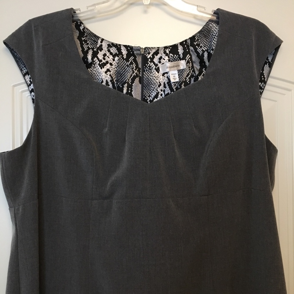 Dressbarn Woman Soft Grey Sleeveless Dress